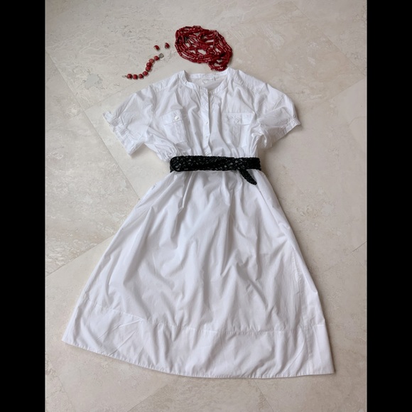 Chic, Comfy DKNY Pure White Cotton Dress sz Lg - Picture 2 of 9